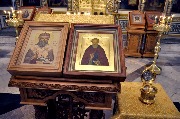 Преподобный отче наш Сергие, моли Бога о нас! Святителю отче наш Германе, моли Бога о нас!
